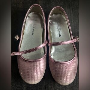 Nina Metallic Pink Kids Dress Shoes